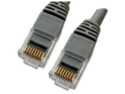 Category 5E Gray Ethernet Network Patch Cable Molded Snagless Boot 1 feet