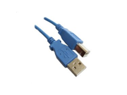 BLUE USB 2.0 Compliant A to B 6 feet High Speed USB Cable to connect USB Devics to a hub or computer