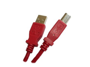 RED USB 2.0 Compliant A to B 6 feet High Speed USB Cable to connect USB Devics to a hub or computer