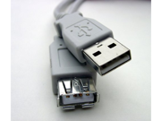 USB Port Extension Cable Gray Fully Rated 24 AWG A To A Receptacle 10 Feet Extends USB Port Cable Or Device