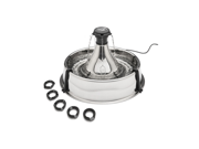Drinkwell Stainless Steel 360 Fountain Provides Fresh Filtered Water