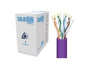 SolidRun by Sewell Bulk Cat6 Cable 1000 ft Purple Pull Box