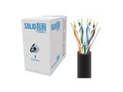 SolidRun Sewell Cat6 Bulk Cable 1000 ft Black Pull Box