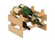 Wooden Mallet Dakota 6 Bottle Stacking Wine Bottle Storage Holder Rack Organizer