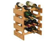 Wooden Mallet Dakota 12 Bottle Stacking 4 Shelf Wine Bottle Storage Rack