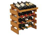 Dakota 16 Bottle Stacking Wine Bottle Storage Container Rack With Display Top