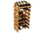 Dakota 28 Bottle Stacking Wine Bottle Storage Container Rack With Display Top
