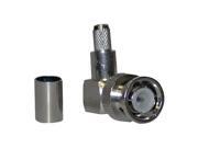 3-peice Right Angle Crimp Style Bnc Male Connector