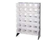 Quantum Home Office Single Sided Rail Unit System With 24 Storage Bins 14.75 x 8.25 x 7 H