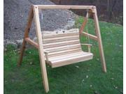 Creekvine Designs Outdoor Garden 6' Cedar Royal Country Hearts Porch Swing With Stand