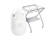 Primo Eurobath  And Folding Bath Stand -white Bath / Gray Stand