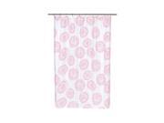 Carnation Home Fashions Lucerne Fabric Shower Curtain With Poly Taffeta Flocking In Fuchsia/white