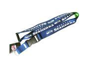 Seattle Seahawks Clip Lanyard Keychain Id Holder Ticket Blue