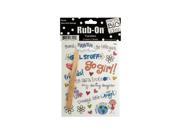 Bulk Buys Girls Only Sayings Rub On Transfers Pack Of 24