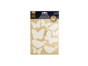 Bulk Buys Layerable Birds Butterflies Canvas Stickers Pack of 30