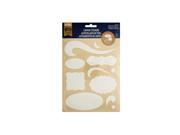 Bulk Buys Layerable Plates Flourishes Canvas Stickers Pack of 30