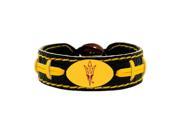 Arizona State Sun Devils Pitchfork Logo Team Color NCAA Gamewear Leather Football Bracelet