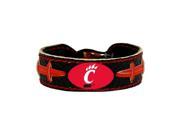 Cincinnati Bearcats Team Color NCAA Gamewear Leather Football Bracelet