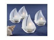 Kate Aspen Home DÃ©cor Set Sail Frosted Glass Sailboat 