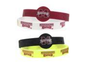 Mississippi State Bulldogs NCAA Silicone Rubber Wrist Band Bracelet Pack of 4