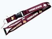 Texas State Bobcats Lanyard Keychain Badge Holder NCAA Maroon