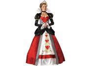 Elite Queen of Hearts Red,Black Women Premium Fancy Dress Party Adult Costume