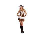 Sexy Howdy Partner Cowgirl Costume Adult Medium Theme: Halloween Classics Gender: Female Size: Medium Age: Adult Occasion: Halloween Color: Brown Material: Blend Culture: American