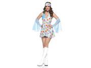 Free Spirit 70's Hippie Girl Mini Dress Costume Adult Large