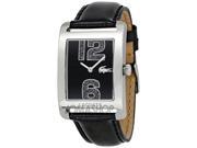 Lacoste Andorra Black Dial Black Leather Ladies Watch 2000677