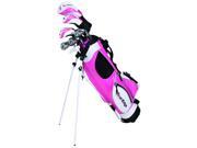 Tour Edge Golf JKSRGJ41912 JRH HT Max-J Jr Pink 4X1 9-12 Yrs With Bag - Right Hand