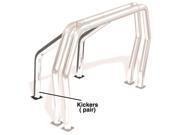 Go Rhino 9560PS Rhino Bed Bars; Kickers; Polished Stainless; Between Tire Wells; Pair; w o Bed Rail Storage;