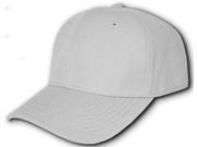 Blank Fitted Curved Cap Hat - Grey