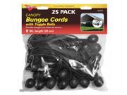 Keeper 06345 8 Inch Canopy Bungee Cords with Toggle Balls 25 Pack