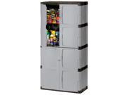 Rubbermaid FG708300MICHR 72 in Mica and Charcoal Full Double Door Cabinet