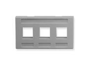 Icc ICC IC107FM3GY FACEPLATE FURNITURE 3 PORT GRAY