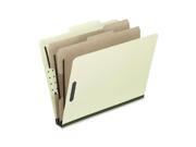 Six Section Pressboard Folders Legal 2 5 Tab Light Green 10 Box
