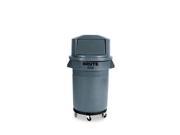 Rubbermaid Brute Round Containers without Lid 32 gal Capacity Round Plastic Gray