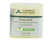 Clearly Natural Bar Soap Unscented 3 Pack 4 oz Bar Soap