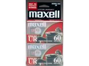 Maxell 109024 60 Minute UR Audio Tape 2 Pack