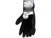 MAGID 408WTL Black Winter Knit Latex Coated Palm Gloves Large