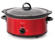 Betty Crocker BC 1544C 5.0 Quart Red Slow Cooker With Travel Bag