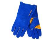 Forney 53423 Blue Leather Heavy Duty Mens Welding Gloves with Reinforced Thumb X