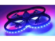 Hero RC XQ-5 V626 UFO Drone with Camera and LED 4 Channel 6 Axis Gyro Headless Mode Quadcopter 2.4ghz Ready to Fly w/Extra Battery