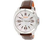 UPC 885997129466 product image for Hugo Boss Men's Brisbane 1513097 Brown Leather Analog Quartz Watch | upcitemdb.com