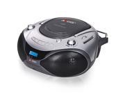 Axess Portable CD MP3 Boombox with AM FM Stereo and Aux Input