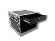 Seismic Audio 8 Space Rack Flight Case with 2 Space Rack Drawer