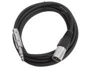 Seismic Audio Black 10 foot XLR Male to TRS Male Patch Cable Snake Microphone Cord