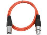Seismic Audio Red 2 XLR male to XLR female Patch Cable