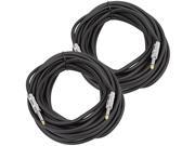 Seismic Audio FS35_2Pack Pair of 35 Foot 1 4 to 1 4 Pro Audio PA DJ Speaker Cable 14 Gauge Heavy Duty