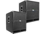 Seismic Audio Tremor 18Pair Pair of Powered PA 18 Subwoofer Speaker Cabinets